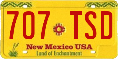 NM license plate 707TSD
