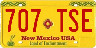 NM license plate 707TSE