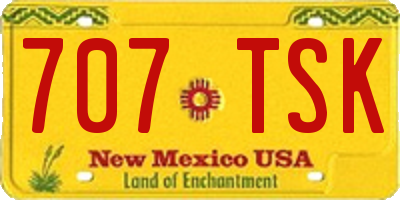 NM license plate 707TSK