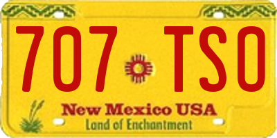 NM license plate 707TSO