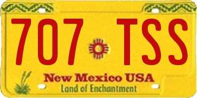 NM license plate 707TSS