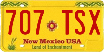 NM license plate 707TSX