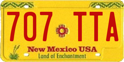 NM license plate 707TTA