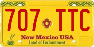 NM license plate 707TTC