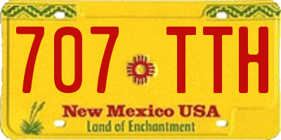 NM license plate 707TTH