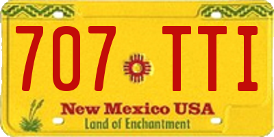 NM license plate 707TTI