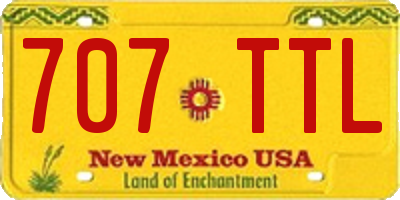 NM license plate 707TTL