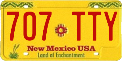 NM license plate 707TTY