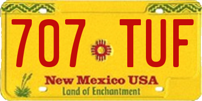 NM license plate 707TUF