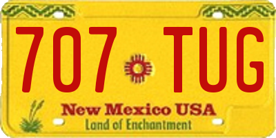 NM license plate 707TUG