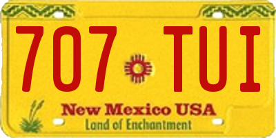 NM license plate 707TUI