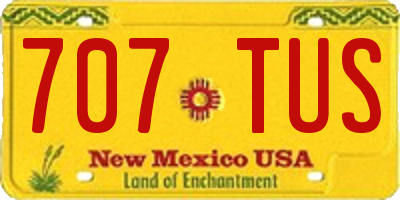 NM license plate 707TUS