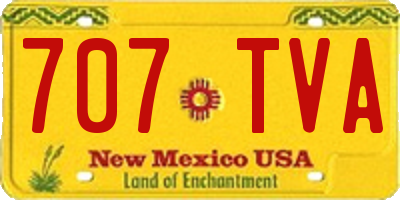 NM license plate 707TVA