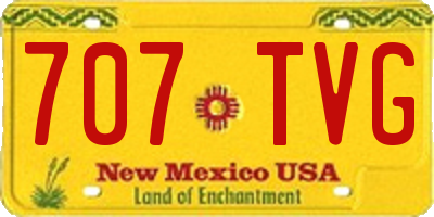 NM license plate 707TVG