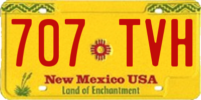 NM license plate 707TVH
