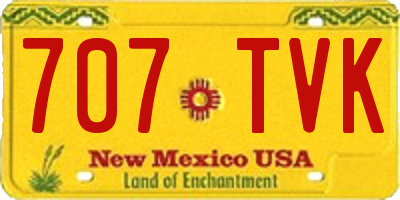 NM license plate 707TVK