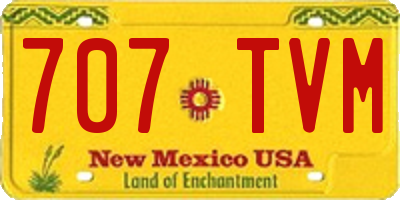 NM license plate 707TVM
