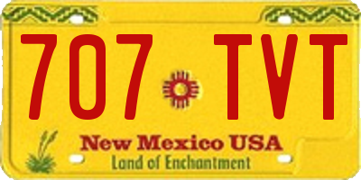 NM license plate 707TVT