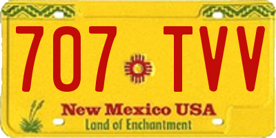 NM license plate 707TVV