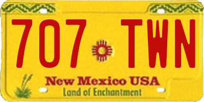 NM license plate 707TWN