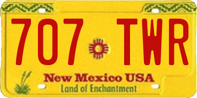 NM license plate 707TWR