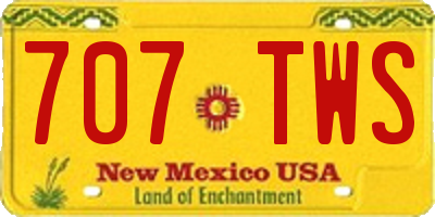 NM license plate 707TWS