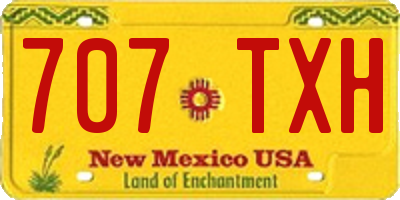NM license plate 707TXH
