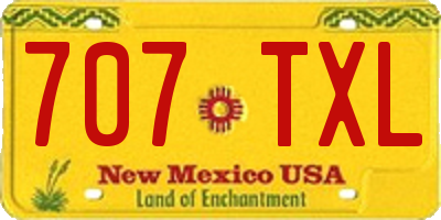 NM license plate 707TXL