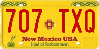 NM license plate 707TXQ