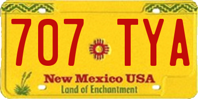 NM license plate 707TYA