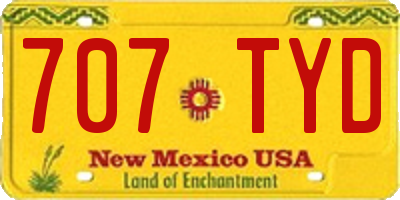 NM license plate 707TYD
