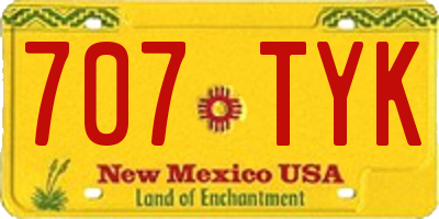 NM license plate 707TYK