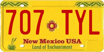 NM license plate 707TYL