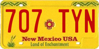 NM license plate 707TYN