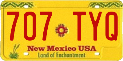 NM license plate 707TYQ