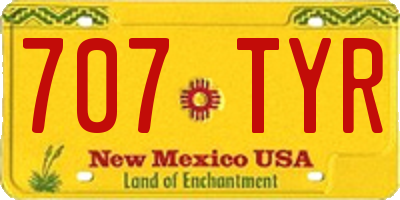 NM license plate 707TYR