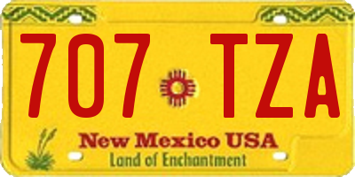 NM license plate 707TZA