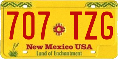 NM license plate 707TZG