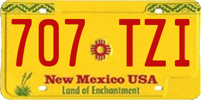 NM license plate 707TZI