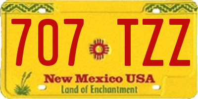 NM license plate 707TZZ