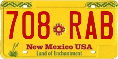 NM license plate 708RAB