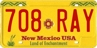 NM license plate 708RAY