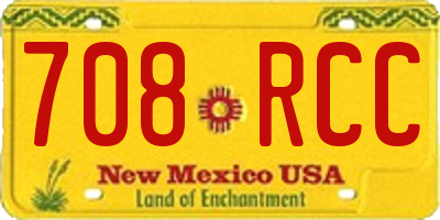 NM license plate 708RCC