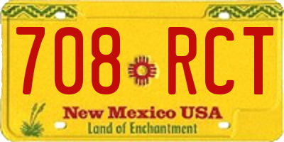 NM license plate 708RCT