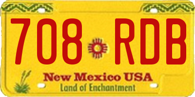 NM license plate 708RDB