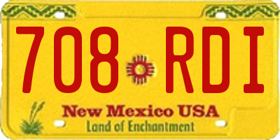 NM license plate 708RDI