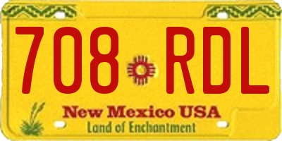 NM license plate 708RDL