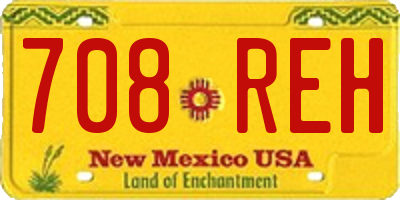 NM license plate 708REH