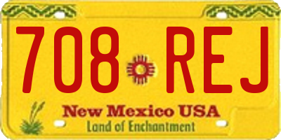 NM license plate 708REJ