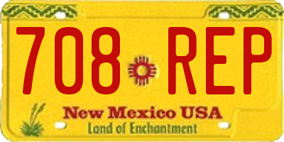 NM license plate 708REP